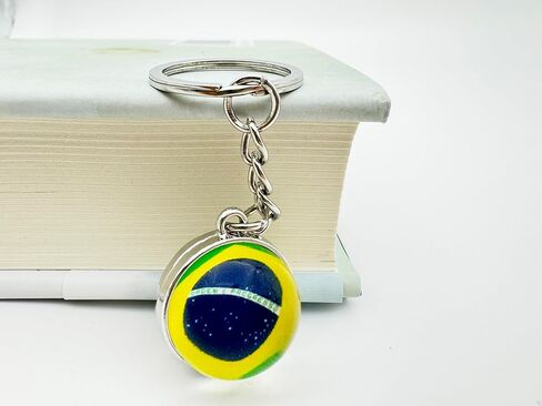 LLBFHH 3 Pcs South America Countries Flag Key Chain, Cool Keychain for Car Keys, Stainless Steel Keyrings & Keychains in Kuwait