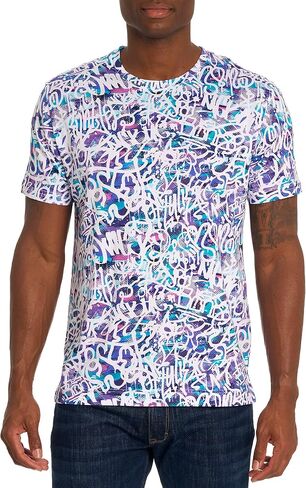 Robert Graham Men's Graffiti Art Short-Sleeve Knit Graphic Tshirt in Saudi Arabia