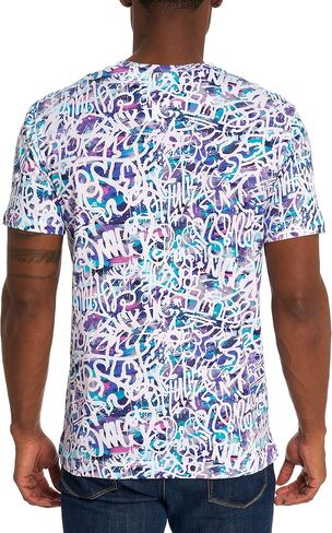 Robert Graham Men's Graffiti Art Short-Sleeve Knit Graphic Tshirt in Saudi Arabia
