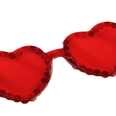 Century Star Heart Sunglasses Rhinestone Heart Shaped Sunglasses Womens Trendy Retro Fun Party Transparent Colorful Glasses in Saudi Arabia