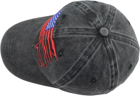 قبعات الصيد بعلم أمريكي للرجال، قبعات بيسبول قطنية مطرزة قابلة للتعديل للاستخدام في الهواء الطلق in Kuwait