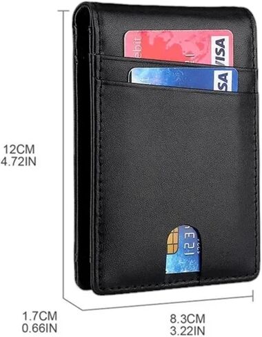 AirTag Wallet Men, Wallet for Men with Airtag Holder, Genuine Leather Credit Card Wallet, Bifold Slim Wallet for Air Tag GPS Tracker in Saudi Arabia