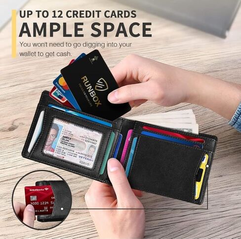 AirTag Wallet Men, Wallet for Men with Airtag Holder, Genuine Leather Credit Card Wallet, Bifold Slim Wallet for Air Tag GPS Tracker in Saudi Arabia