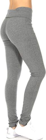 Yoga Leggings Capri with Fold Over Solid Waistband in Saudi Arabia