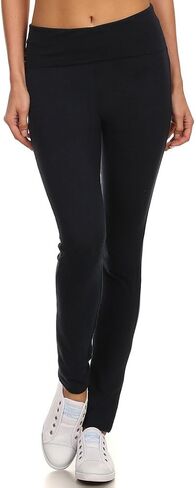 Yoga Leggings Capri with Fold Over Solid Waistband in Saudi Arabia