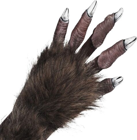 1 Pair Werewolf Hand Costume Gloves Hairy Hands Animal Furry Claw Paw Gloves Bear Monster Halloween Costume Cosplay for Adult in Saudi Arabia