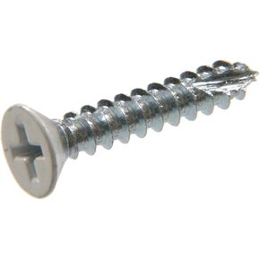 45408 5-Inch x 1/2-Inch Flat Phillips Wood Screw, White, 50-Pack