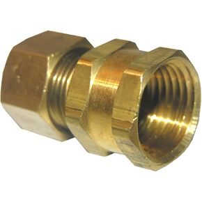 LASCO 17-6651 1/2-Inch Compression by 1/2-Inch Female Pipe Thread Brass Adapter, Copper