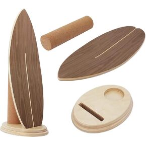 Balance Board Indoor Surfboard Surf Style Home Fitness with Wheel for Exercise, Athletic Training and Board Sports - Fun Workout Equipment For Balance, Stability and Improving Core Strength