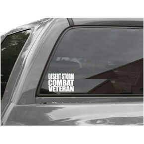 Edward & Co Sticker Desert Storm Combat Veteran Decal United States Army Military for Car Truck Window Laptop Bumper US Flag 5.0 X 3.5 in