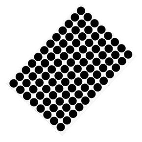 METALLIXITY Screw Hole Cover Stickers (18mm Dia) 280Pcs in 4 Sheet, PVC Shelf Peg Sealing Cap Waterproof - for Cupboard Closet Furniture, Black