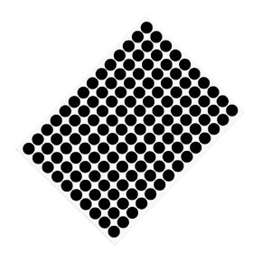 METALLIXITY Screw Hole Cover Stickers (18mm Dia) 280Pcs in 4 Sheet, PVC Shelf Peg Sealing Cap Waterproof - for Cupboard Closet Furniture, Black
