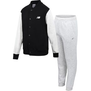 New Balance Boys Jogger Pants Set - 2 Piece Bomber Jacket and Fleece Cargo Joggers Set - Boys Activewear Fleece Jogset (8-20)