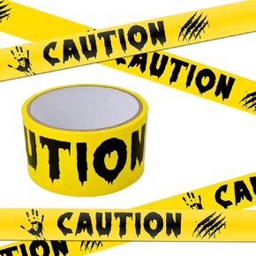 Halloween Decorations Caution Tape,2In*82Ft Yellow & Black Caution Hazard Warning Tapes Roll Scary Indoor Barricade Safety Outdoor Spooky DIY Decorative Accessory For Party,Door,Danger Area,Tree,Yard