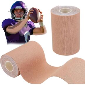 2 Rolls Turf Tape Football - High Adhere Athletic Arm Tape, Total 11 Yards Breathable Waterproof Sport Tapes to Protect from Turf Burn, White