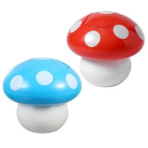 Cabilock Decorative Rubbish Bin Mini Desktop Trash Can, Mushroom Lid Wastebasket Small Tabletop Paper Garbage Can Rubbish Bin Cute Small Countertop Trash Bin Container for Home Office 2pcs