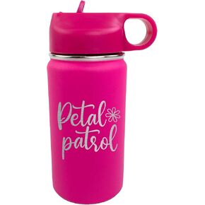 The Crafty Engineer Flower Girl or Ring Bearer Water Bottle - Insulated Water Bottle for Kids - The Perfect Ring Bearer or Ring Security Proposal Gift - 12 oz Kids Water Bottle - Black (Ring Security