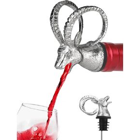 Wine Pourer for Wine Bottles, Stainless Steel Animal Bar Liquor Bottle Pourer Liquor Pour Spout for Liquor Bottles, Speed Pourer Wine Areator Spout Bottle Pourer for Alcohol (Elephant)