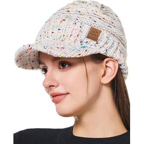 HONGTEYA Satin Lined Winter Beanies Hats for Men Women Knit Beanie Winter Hat Black