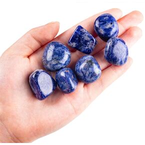7PCS Tumbled Crystals Stones Polished Blue-vein for Wicca Reiki Chakra Healing Energy Balancing Beginners