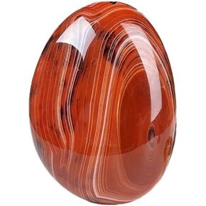 1PCS Natural Banded Agate Stone Crystal Palm Play Stone Irregular Polish Tumbled Stone Energy Crystals Healing Anxiety Stress Balancing Gift With Velvet Bag(30-40mm)
