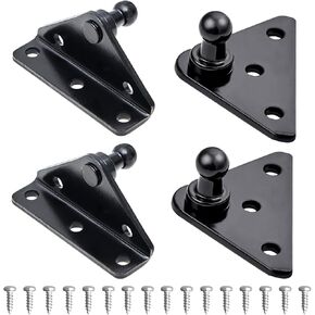 دعامة تثبيت على شكل كرة 10 مم، 4 قطع كرة سوداء لدعامات الغاز الربيعية للغاز تدعم دعامة الصدمات مع مسامير، عبوة من 4 قطع in Kuwait