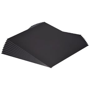 MECCANIXITY Black ABS Plastic Sheet 10x8x0.02inch for Building Model, DIY Crafts, Panel, Pack of 8