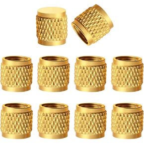 20 Pcs 1/4" Flare Caps, Solid Brass Valve Caps for Plumbing and HVAC Quick Seal Adapters