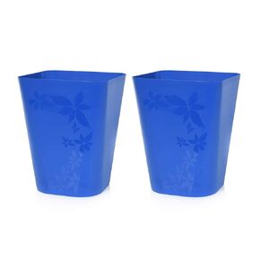 Mintra Home Trash Bins (Blue, 12 Liter (3 Gallon) - 2 Pack)