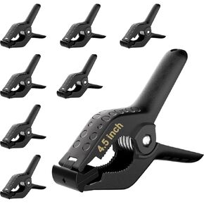 Backdrop Clamps Clips - 4.5in - Larage Spring Clamps for Backdrop Stand, 8 Pack Heavy Duty Plastic Muslin Photo Clamp for Photography Photobooth