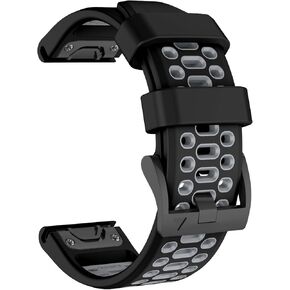 سوار OVERSTEP سريع الملاءمة متوافق مع Garmin Fenix ​​8 Amoled 51 مم، حزام سيليكون ناعم بديل 26 مم لساعة Fenix ​​7X/Fenix ​​6X/Fenix ​​5X/Fenix ​​3 الذكية