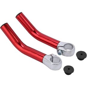 bar end Bike Ends for Mountain Accessories Handlebar Extension Grips Handle Extender with Light Straight and Spare Parts Extensions Cushion Horn Riser Long ebike (Red)