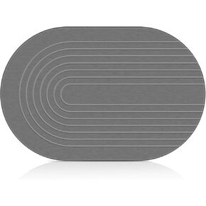 Elfcool Stone Bath Mat Diatomaceous Earth Shower Mat Non Slip Quick Dry Bath Stone Mat Super Absorbent Bathroom Floor Mat for Bathroom Kitchen Counter (Off White-Half Round-Birds)