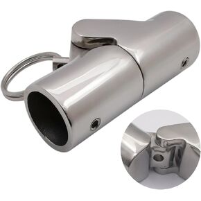 Marine Grade 316SS Boat Handrail Fitting -Boat Pipe Connector,Folding Swivel Coupling Tube Joint Connector for 1in (25.4mm) O.D.Tube/Pipe