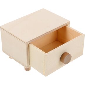 ABOOFAN 3pcs Boxes Handmade Storage Box Wood Jewelry Unfinished Jewelry Case Jewelry Organizer case Jewelry Organizer Tray Kids Jewelry Organizer Kids Clay Trinkets Wooden Desktop Child