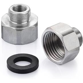 3/8 to 1/2 Adapter Hiqufet Compression Brass Adapter 1/2 Female to 3/8 Male Reducer Faucet Supply Line Plumbing Water Hose Adapter, 2 Pieces