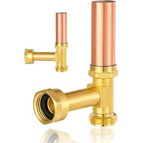 1-Pack Straight Water Hammer Arrestor, 3/4-Inch FHT x 3/4-Inch MHT, Copper Hammer Arrestor for Washing Machine
