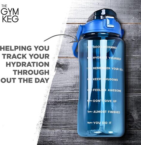 THE GYM KEG 74oz Large Water Bottle with Carrier - Water Bottles with Strap for Gym, Workout or Sports - Daily Water Jug for Men and Women - Neoprene Sleeve - Cream - 11.6x5.3 inch in Saudi Arabia