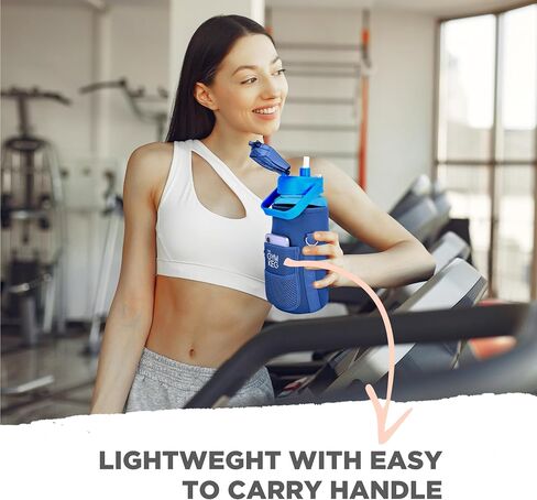 THE GYM KEG 74oz Large Water Bottle with Carrier - Water Bottles with Strap for Gym, Workout or Sports - Daily Water Jug for Men and Women - Neoprene Sleeve - Cream - 11.6x5.3 inch in Saudi Arabia