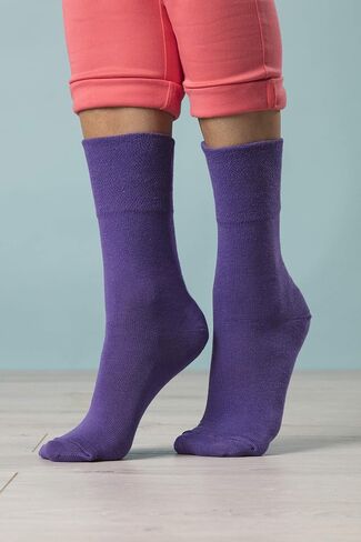 6 Pack of Ladies Diabetic Socks -5-9 us (Purple) in Saudi Arabia