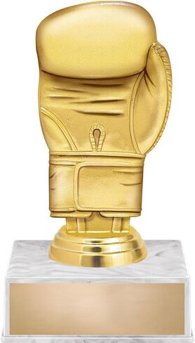 Crown Awards Boxing Trophy, 6" Boxing Glove Trophy On White Luxury Trophy Base in Saudi Arabia