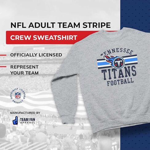 سويت شيرت Team Fan Apparel NFL Team Stripe Crew - طاقم من القطن والبوليستر بدون علامة للرجال والنساء in Kuwait