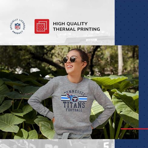 سويت شيرت Team Fan Apparel NFL Team Stripe Crew - طاقم من القطن والبوليستر بدون علامة للرجال والنساء in Kuwait