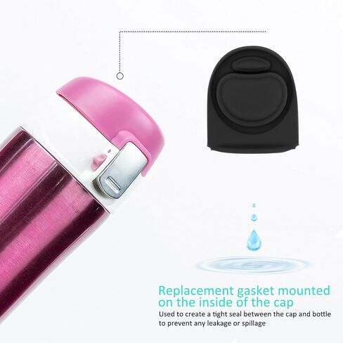 Dohia Replacement Stopper for Owala Free Sip Silicone Anti-Spill Lid Stopper BPA-Free Seal Silicone Plug Accessories Compatible with Owala Freesip D2-SPGJS (2, Black, Standard) in Saudi Arabia