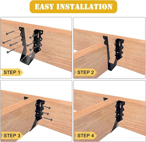 Joist Hanger, 18 Gauge Black Anti-Corrosion Coating Face Mount Joist Hangers, Wood Hurricane Ties, Rafters Tie in Saudi Arabia
