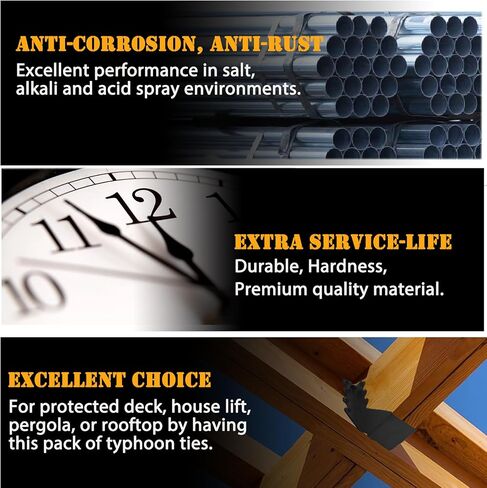 Joist Hanger, 18 Gauge Black Anti-Corrosion Coating Face Mount Joist Hangers, Wood Hurricane Ties, Rafters Tie in Saudi Arabia
