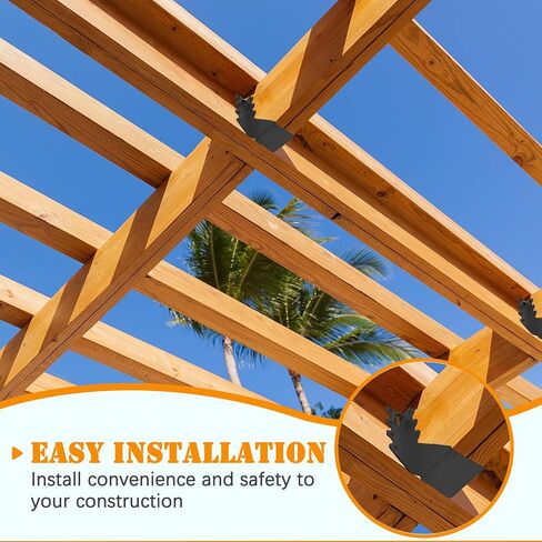 Joist Hanger, 18 Gauge Black Anti-Corrosion Coating Face Mount Joist Hangers, Wood Hurricane Ties, Rafters Tie in Saudi Arabia