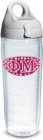 Tervis Phi Mu Sorority Water Bottle with Lid, 24 oz, Clear - in Saudi Arabia