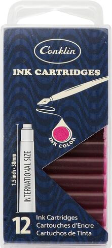 Conklin Ink Refill Cartridges (Turquoise) for Fountain Pen - 12 Pack in Saudi Arabia