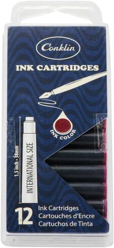 Conklin Ink Refill Cartridges (Turquoise) for Fountain Pen - 12 Pack in Saudi Arabia